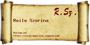 Reile Szorina névjegykártya